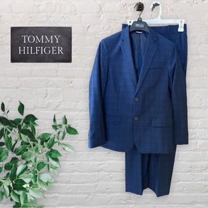 Tommy Hilfiger Flex Boys Suit Set Jacket and Pants in Blue Size 12